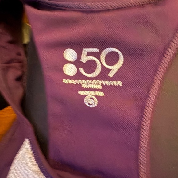 Splits59 Purple Tank Top with Gray Stripe - Picture 2 of 4